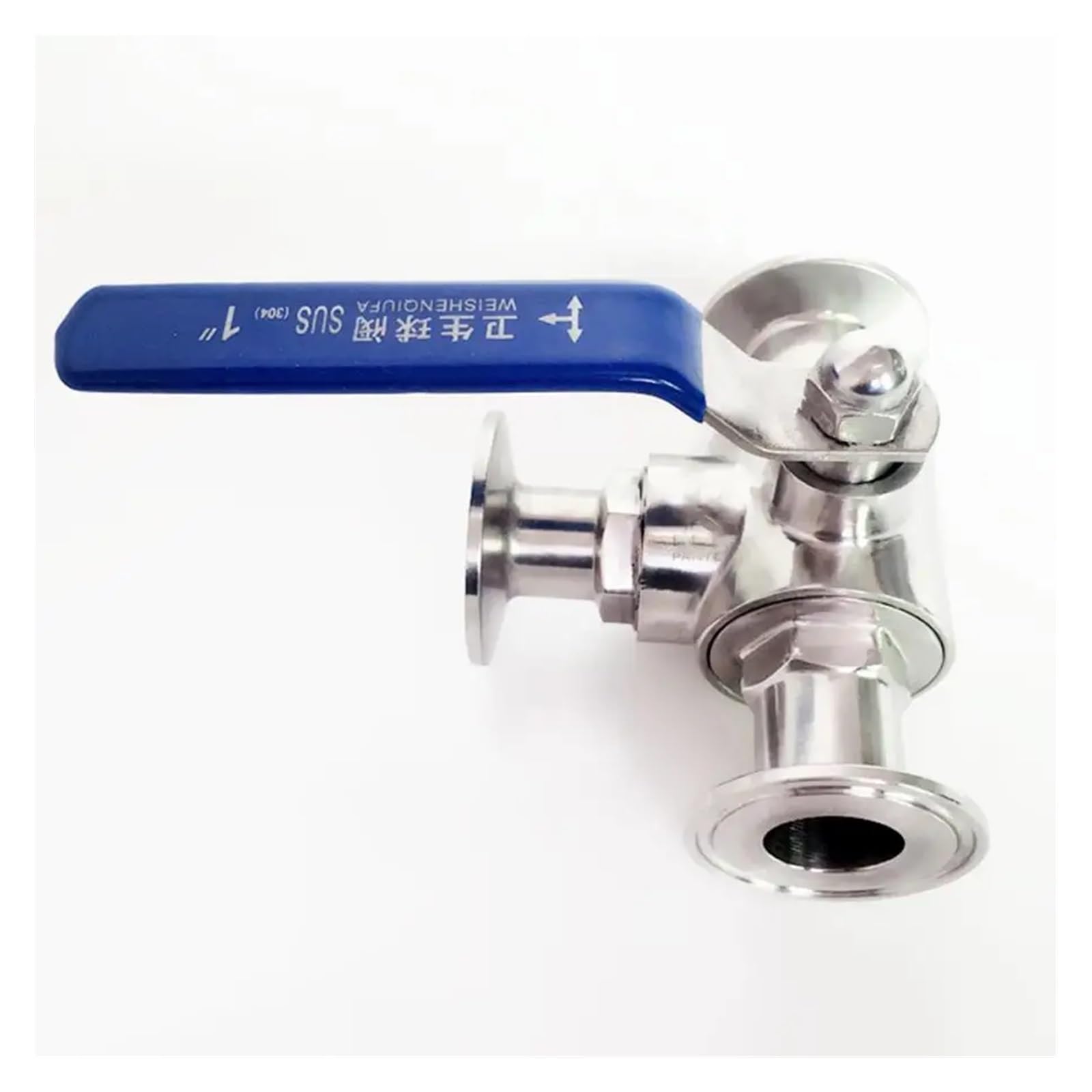 VXAXPOHZA Fit 63mm Pipe OD x 2.5" Tri Clamp T-Port Ball Valve SUS 304 Stainless Beer Brewing Home