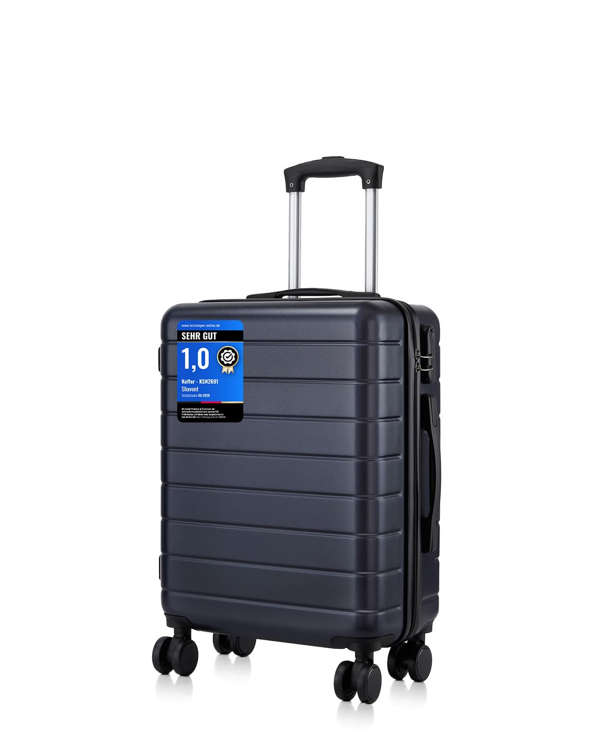 Shavont Handgepäck Koffer 55x40x20cm, Leichter ABS+PC Reisekoffer für Flugzeug, Ryanair Trolley mit 4 Rollen, Hartschalenkoffer für Eurowings, Kabinenkoffer für EasyJet und Business Reisen