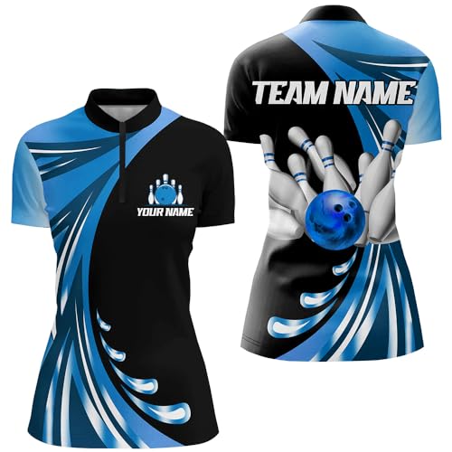 Personalized Bowling Jersey Team Bowling Shirt for Men & Women Bowling Polo & Quarter-Zip Shirt BDT2414