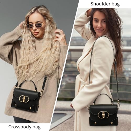 Image of Women's Recycled Leather Top Handle Tote Crossbody Work Bag