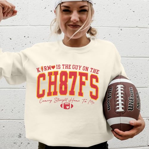 KNEYATTA Game Day Sweatshirt Women Football Sweatshirt Football Fan Long Sleeve Crewneck Casual Tops2