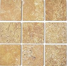 Azulejos travertino de piedra natural, color amarillo y dorado envejecido, para suelo de pared, baño, baño, ducha, cocina, espejo, revestimiento de bañera, panel de mosaico