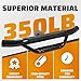 ECOTRIC Universal Bumper Trailer Hitch Step for SUV Trucks Pickups with 2 Inch Receiver, Solid with Hitch Pin & U-Bolts Stabilize, Tow Rear Bumper Guard Protector Steel