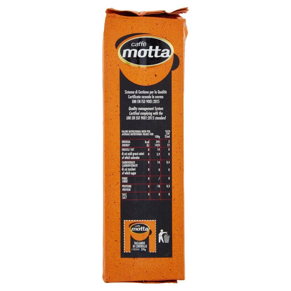 Motta Caffe L'Intenso, Caffè Macinato, caffe' italiano, Caffè Macinato, Italian Café moulu, convient pour cafetière Moka, Lot de 12x 250 gr + Italian Gourmet polpa