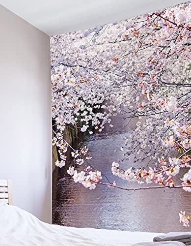 LB 桜の花 春 タペストリー 花柄 自然風景 おしゃれ壁掛け 綺麗な装飾布 インテリア モダン 多機能 壁や窓の飾り 布ポスター お店 個性ギフト 新居祝い 布製 100x150cm …