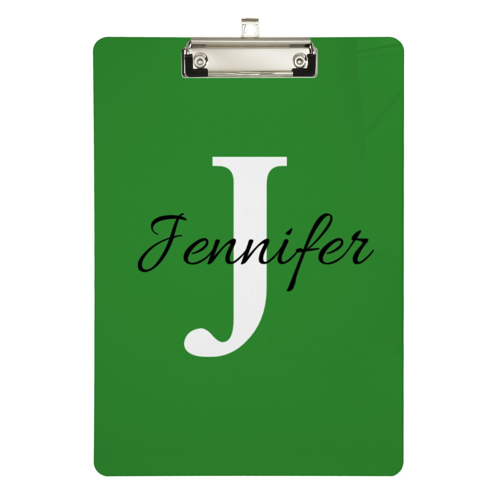 Generic Green Custom Clipboard Personalized Decorative Clipboards with Low Profile Clip Plastic Clipboard with Hanging Clip Board for Nurses Women