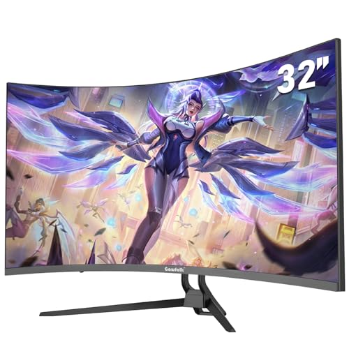 Gawfolk Pantalla para PC Curva 32 Pulgadas 4K UHD 1500R, Monitor de Juegos 160Hz