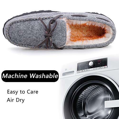 Image of MIXIN Mens Slippers Indoor Outdoor Memory Foam House Shoes Anti-Slip Moccasins Slippers for Men