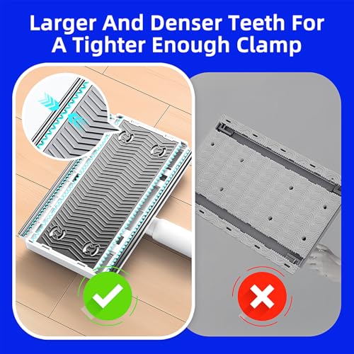 Image of Mini Wet & Dry Sweeping Mop Touchless Disposable Mop Convenient Flat Dust Removal Multi-Surface Cleaning for Hardwood and Tile Floors, 1 Second Installation (Grey,White,2 Pack)