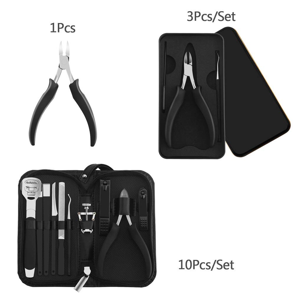 Nagelknipser-Set, Maniküre-Set, Nagelknipser-Set aus Edelstahl, Pediküre-Set, Fingernägel, Fußnägel, Knipser, scharfer Nagelschneider, Pediküre, Nagelschere, Pediküre-Werkzeuge for die Füße(1