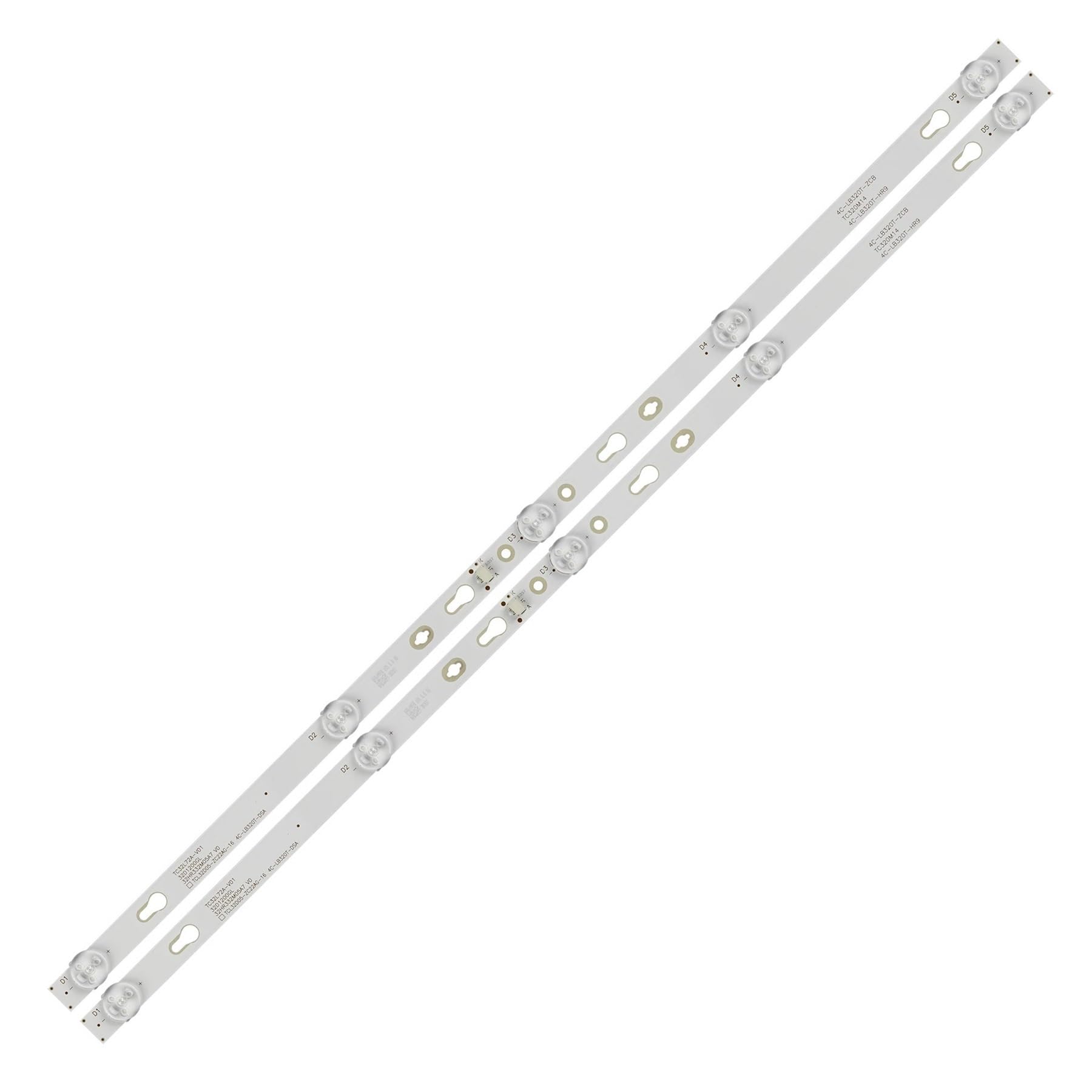 Bande de rétro-éclairage LED, 5 Lampes adaptées for TCL 32s5300 32s6500 32s6500s MI 32 "TV LCD L32M5-AZ for TCL32D05-ZC22AG-11 LVW320CSDX 6v GIC32LB37