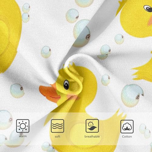 Cotton Girls Underwear Toddler Cute Yellow Ducks White Girl Panties Cute Animals Kids Undies Briefs 2t3