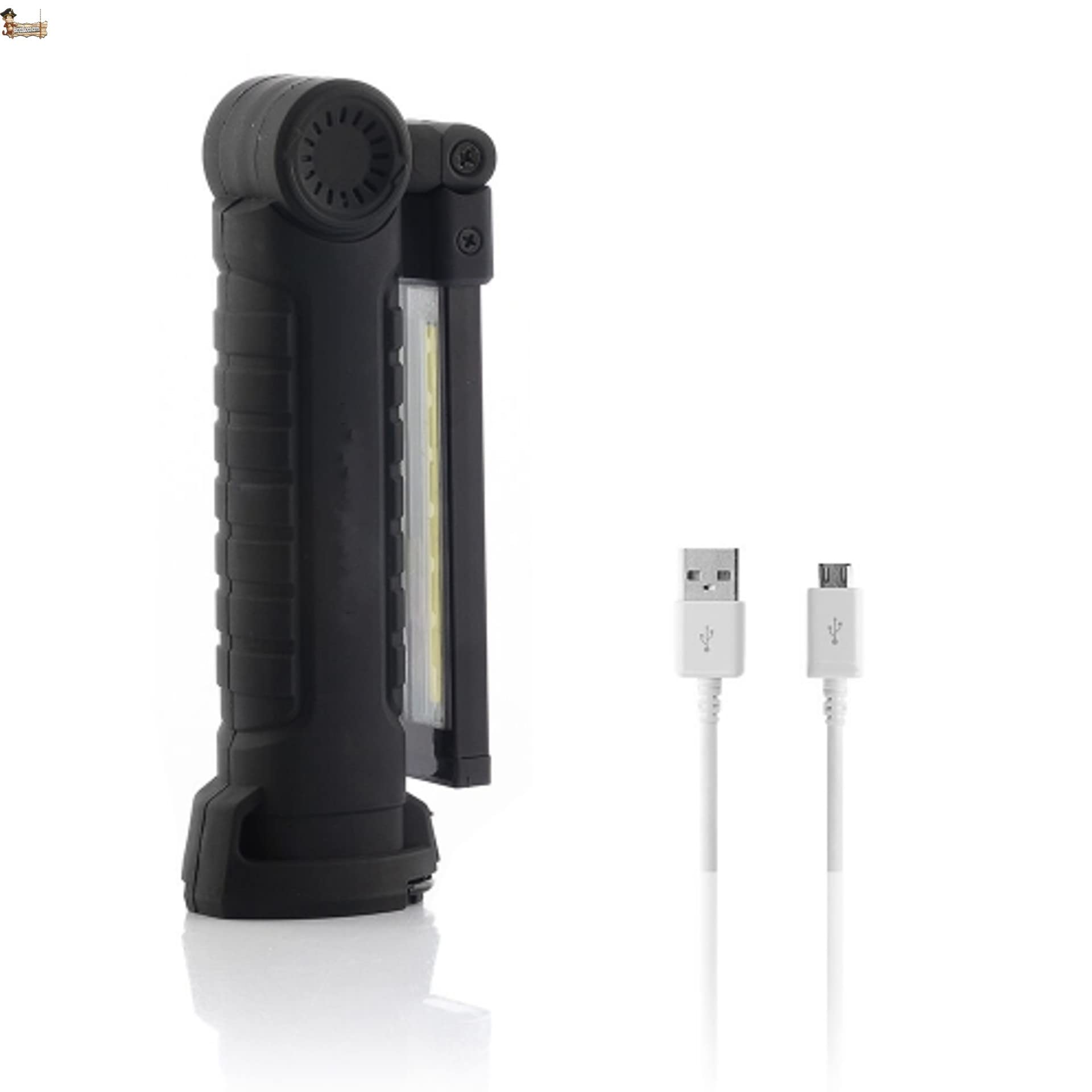 BricoLoco.com Magnetowana ładowalna latarka LED 24 COB LED + 1 LED Różne tryby oświetlenia 5 w 1. Wodoodporna. Magnetyczne światło z magnesem na kemping, warsztat samochodowy. Wielofunkcyjne i wielofunkcyjne