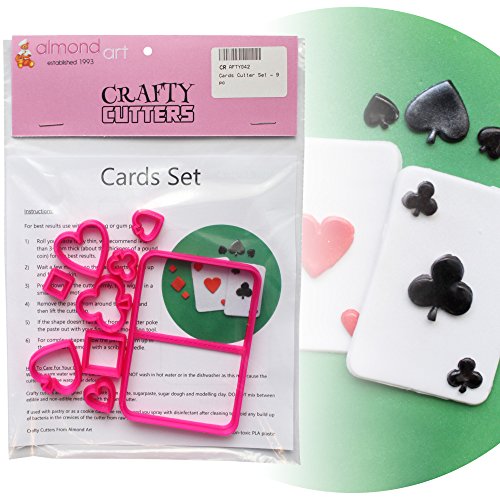 Juego de cortador de trajes de juego y tarjeta – 9 piezas – decoración para tartas y cupcakes