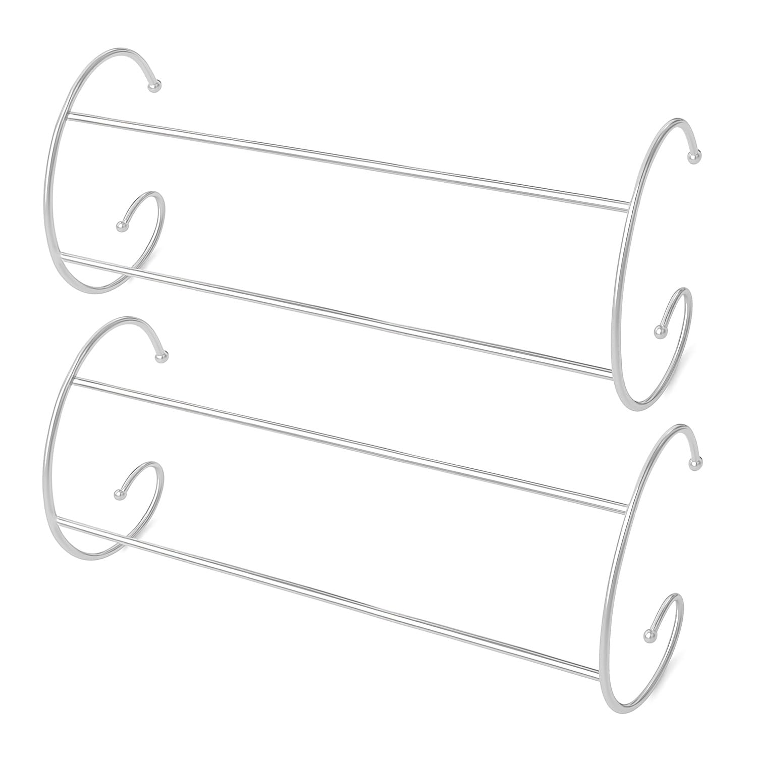 Flatro Chrome Radiator Airer Rack (Pack Of 2) | 2 Bar Radiator Clothes Airer | Indoor Radiator Dryers For Drying Clothes | Lightweight Radiator Dryer | Caravan Clothes Airer For Drying Towels, Socks, & More
