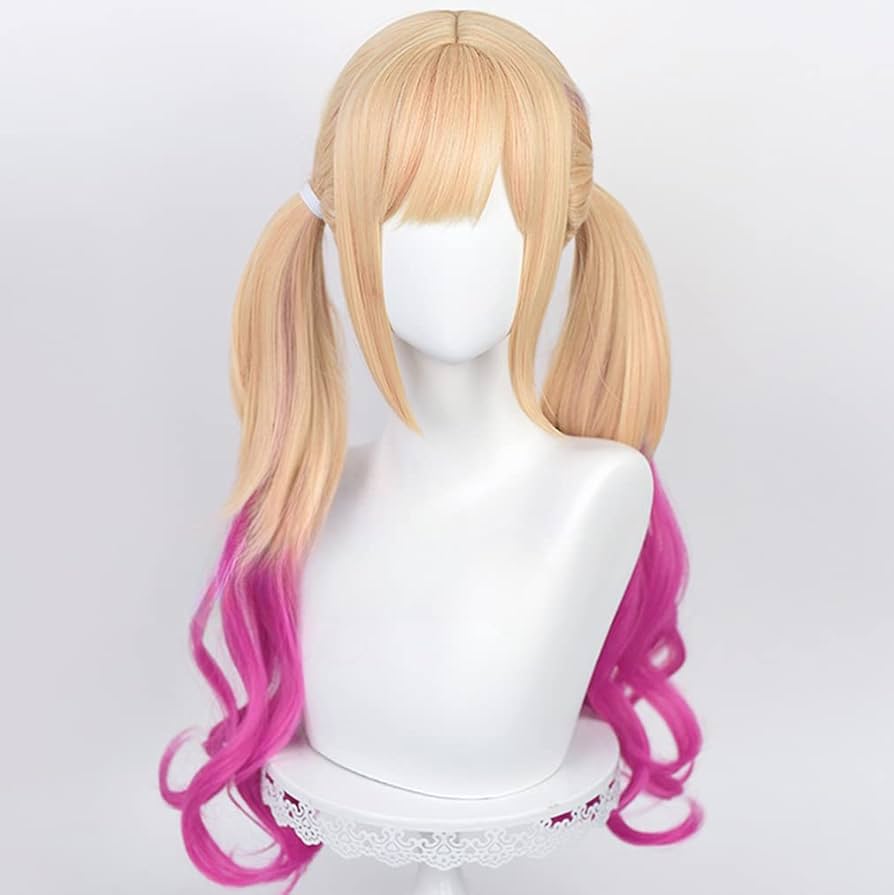 Amazon.co.jp: コスプレ ウィッグ 喜多川海夢 金髪 ピンク