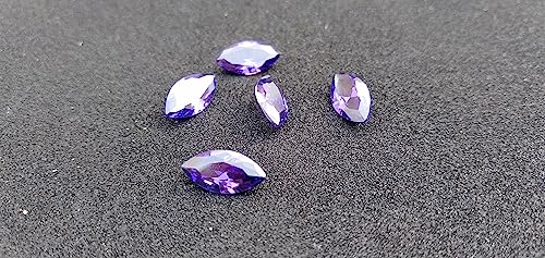 Améthyste oxyde de zirconium transparente taille marquise pour sertissage de bijoux - 4