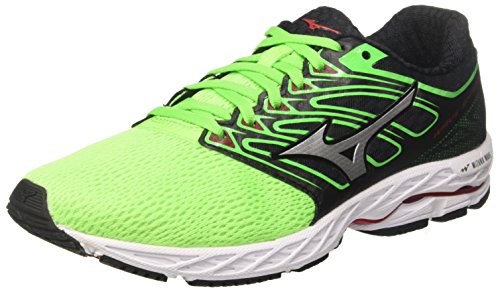 Mizuno Wave Shadow, Chaussures de Running Homme, Multicolore (Greenslime/White/formulaone 01), 45 EU