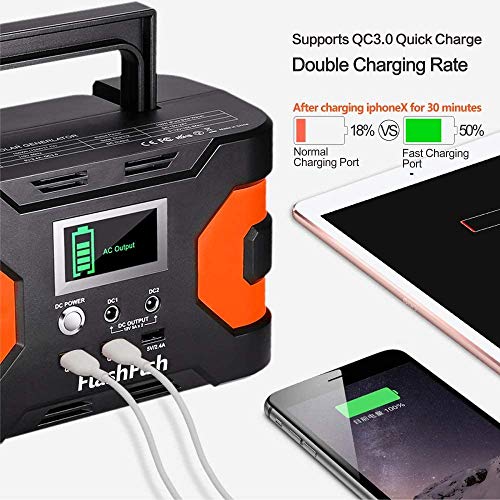 200W Peak Power Station, Flashfish CPAP Battery 166Wh 45000mAh Backup Power Pack 110V 150W Lithium Battery Pack Camping Solar Generator For CPAP Camping Home Emergency Power Supply - Thumbnail 5
