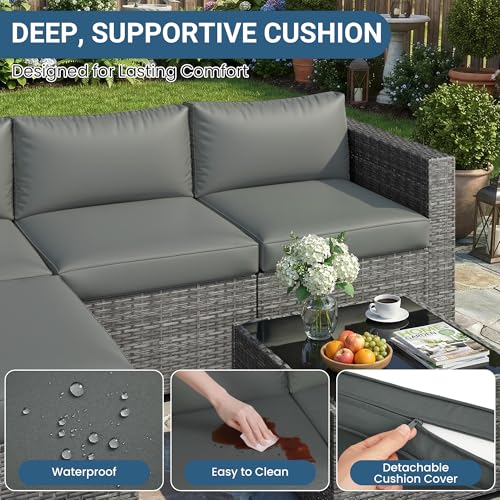 Image of Wisteria Lane 5 Piece Outdoor Patio Furniture Set