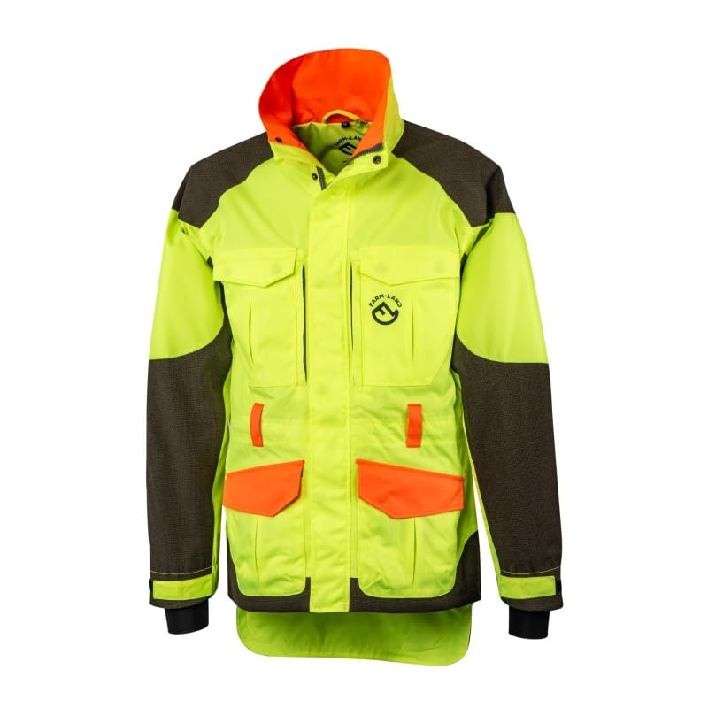 FARM-LAND Hundeführerjacke Mulligan 3.0, Signal-Gelb/Orange, Wasserdicht, Dornenfest, für Jagd und Hundeführer (DE/NL/SE/PL, Alphanumerisch, XL)
