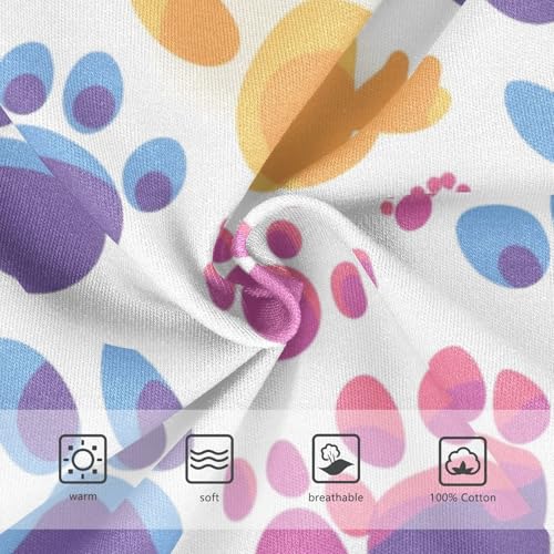 KLL Cute Paws Print Colorful Boys Toddler Soft Underwear Briefs Cute Children Panties3