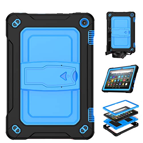 New Fire HD 8 2020 /Fire HD 8 Plus 2020 �P�[�X New Fire HD8 ��10���� �V�����_�[ �V���R�� �X�^���h �S�ʕی�P�[�X�yAPOLA�z�|���J�[�{�l�C�g �n�[�h�V�F�� + �\�t�gTPU ��3�w�\���ŁA �Ϗ�