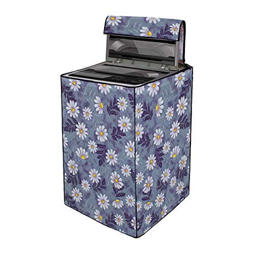 Image of Fully Automatic Top Load Washing Machine Cover for Samsung /IFB /LG /Godrej /Whirlpool /Bosch / 7 kg, 7.5 Kg (58 X 58 X 89 Cms),Waterproof & Dustproof Polyester, Flower Floral - FABKUM10