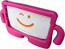 Capa Infantil Borracha Compatível Para Multilaser Tablet M8 8.0'' -ROSA,EVA, Emborrachada, Leve