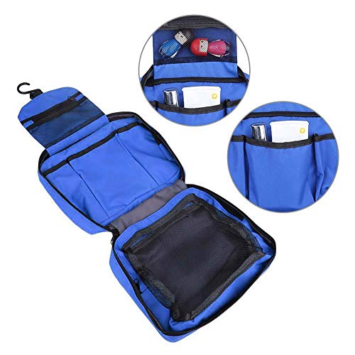 Preisvergleich Produktbild Kosmetiktasche, für faule Damen Make up Pinsel tragbare Hüllen Aufbewahrungskoffer, Reisetasche für Kosmetikschmuck(Blau)