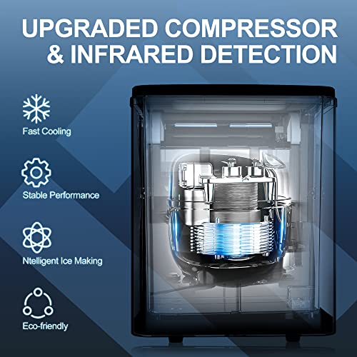 Euhomy Ice Maker Machine Countertop, 26 Lbs/24H, 9 Cubes Ready In 6 Mins, Self-Cleaning Electric Ice Maker Compact Potable Ice Maker With Ice Scoop And Basket. For Home/Kitchen/Camping/Rv. (Pink) #TOP4