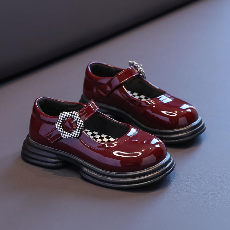 Girls' Mary Jane Shoes Strap Girls School Flats Leather Girl Loafers School Uniform Non-Slip Sole3