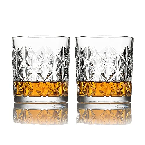 SkySnow 2er Set Whiskey Gläser, Whiskyglas für Wein, Cocktails Oder Saft, Perfekte Einzigartige Bechergläser für Rum Baileys Vodka Gin Mixer… Cover