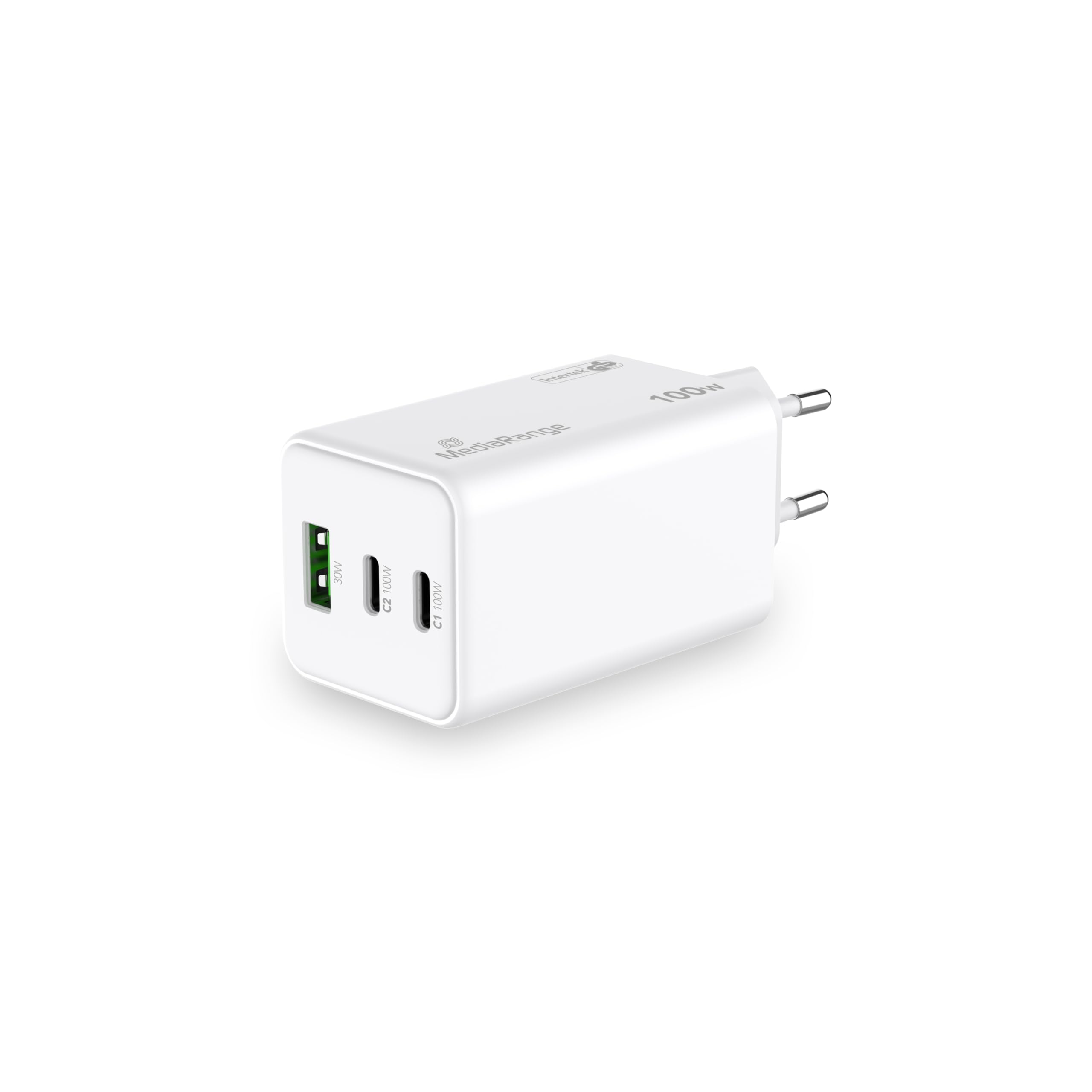 Caricabatterie 100W 3-Port USB-C USB-A bianco
