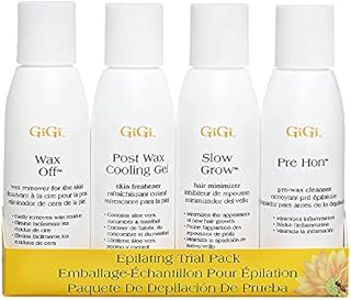 GiGi Epilating Trial Pack, Pre- and Post-Waxing Treatments, 2 oz each