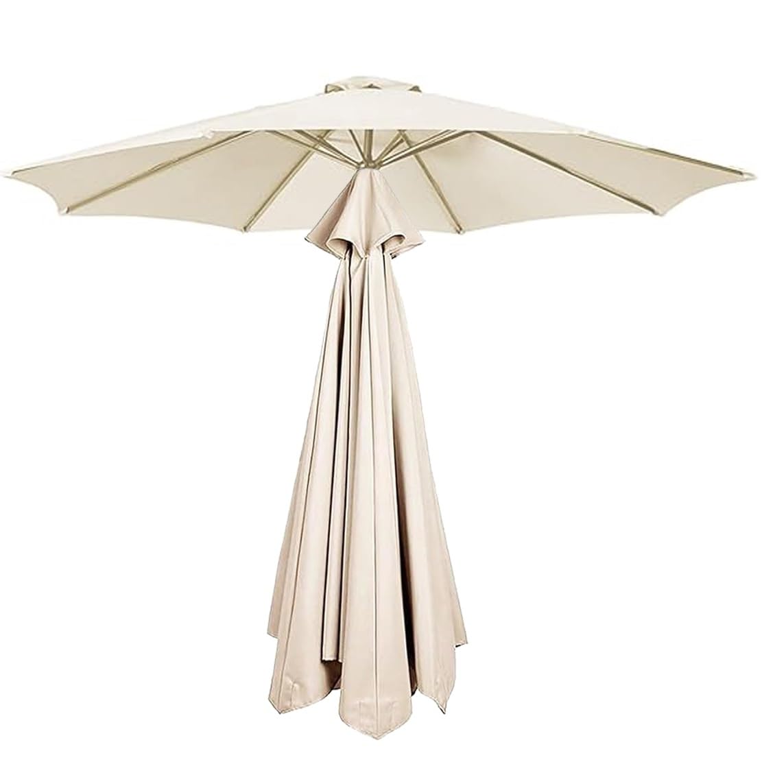 Miecoae 2.0/2.30/2.5/2.7/3.0/3.5M Replacement Garden Parasol Canvas 6/8 Ribs Replacement Canopy for Parasol Umbrella Rep(Q4,8.2 FT 2.5m 8 ribs)