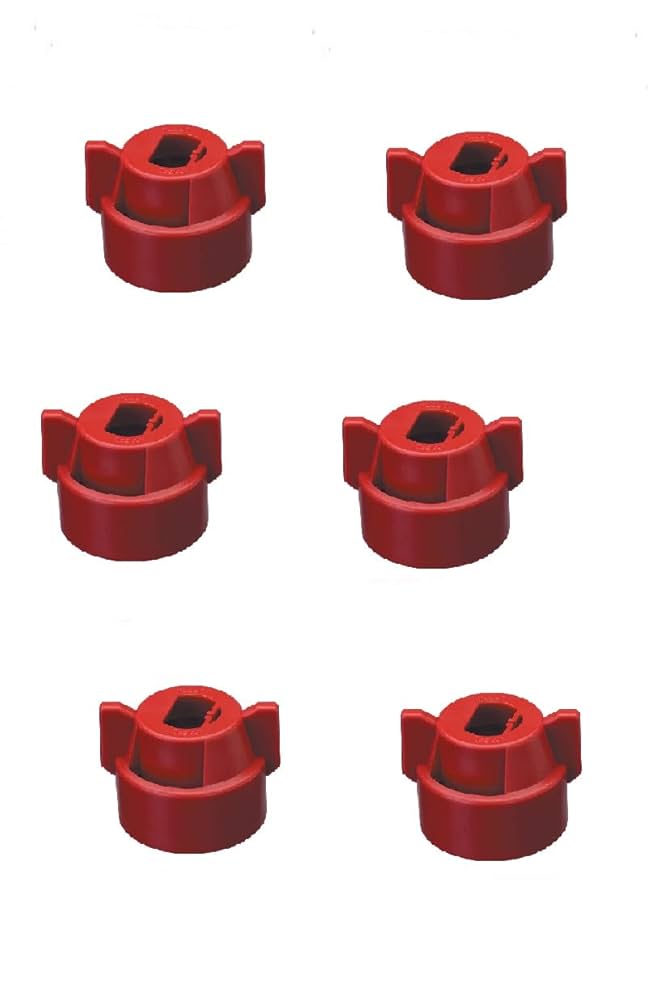 Amazon.com: Pack of 6 - Quick TeeJet Red Nylon Cap For TP