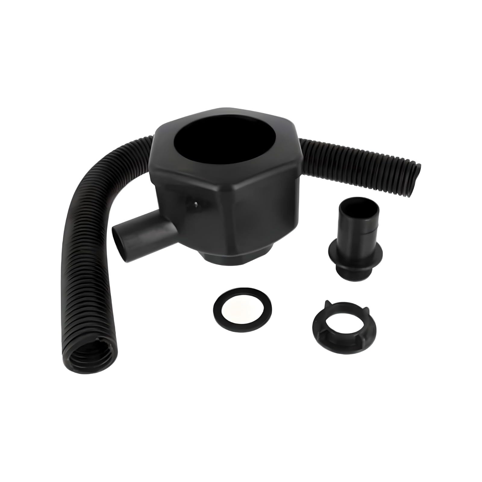 HOCHSTE® Ward Water Butt Rain Diverter Kit, Includes Hose, Lid, Washer, Connector, Easy Install for Rainwater Collection, Fits 68mm Round & 65mm Square Downpipes