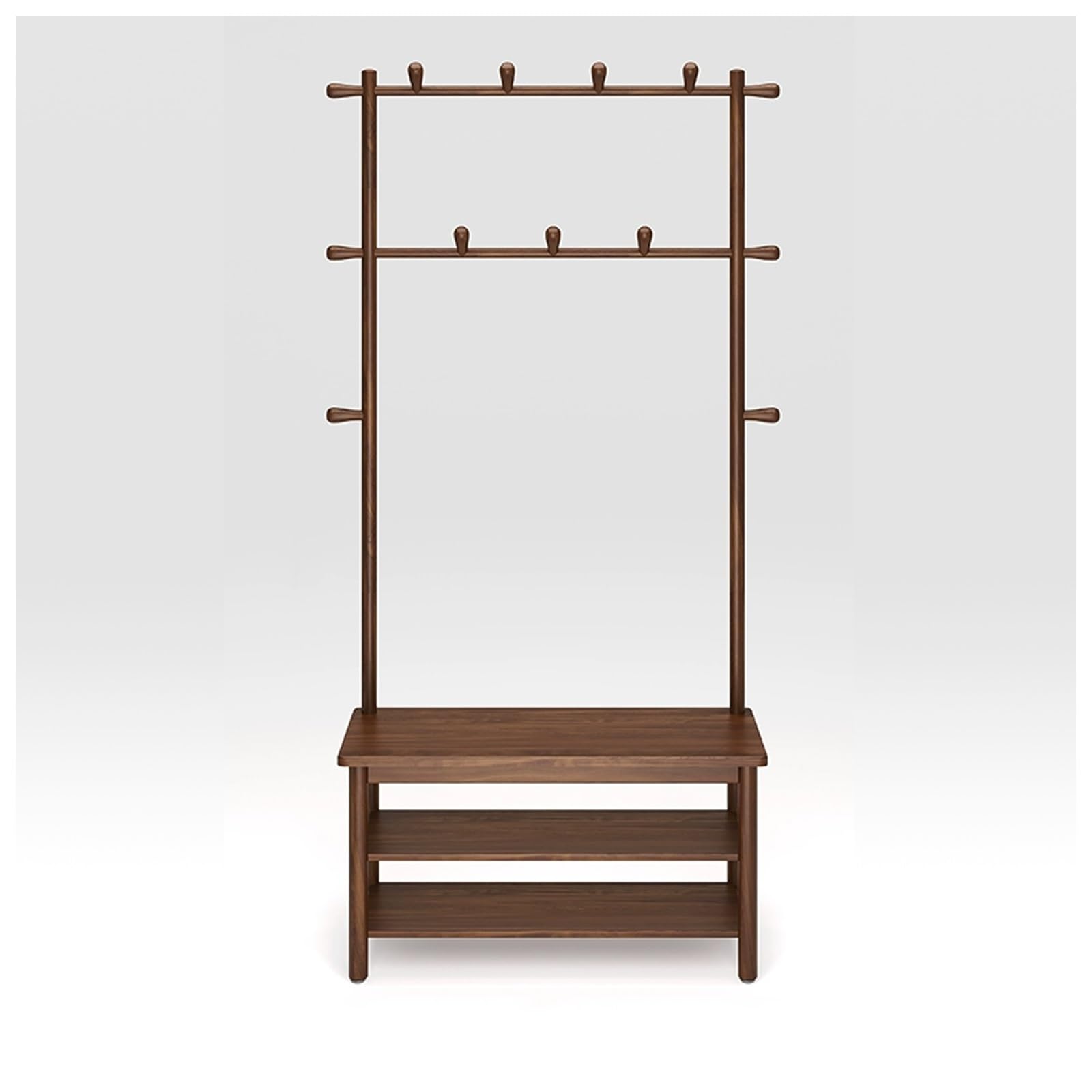 FGXHHS Entryway Bench with Coat Rack, Hall Tree Shoes Storage, Industrial Freestanding Rack Shoe Storage Shelves, Hooks for Hallway, Bedroom,(A,L80*W30CM/L31.4*W11.8IN)
