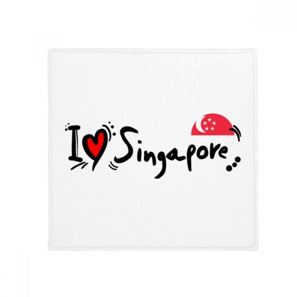 Tapis cadeau Singapour motif amour souvenir original 50x50 cm