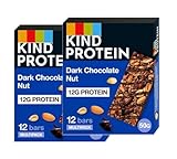 KIND Protein Bars, Gluten Free Snack Bars, Dark Chocolate Nut, High Fibre, Healthy Snack, Source of Protein, No Artificial Colours, Flavours or Preservatives, Multipack 24 x 50g