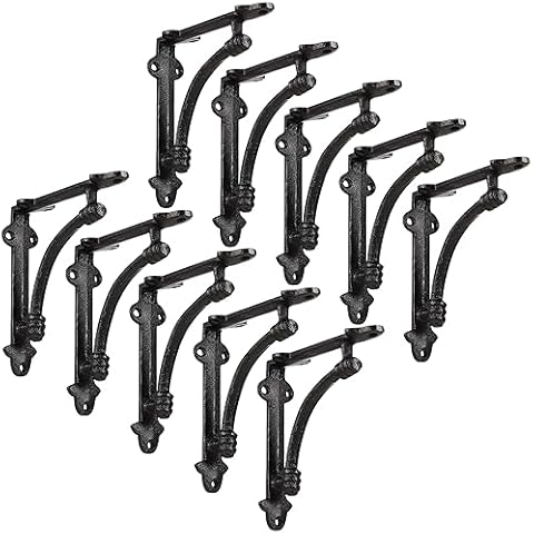 Gisafai 10 Pcs Cast Iron Shelf Brackets Cover