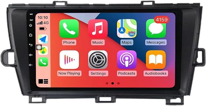 MekedeTech Android Car Radio Stereo GPS Navigation for Toyota Prius Left Hand Drive Head Unit,9 inch Touch Screen Upgrade with Wireless CarPlay/Android Auto,4 core 2+32G Black