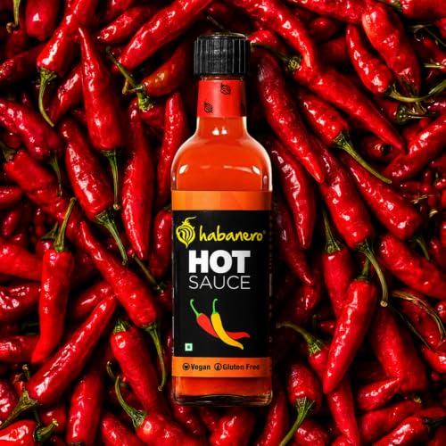 Image of Habanero Hot chilli Sauce |Gluten Free | and Natural Ingredients (100 grams) .Enjoy with Fried Rice, Burger, Nachos and Momos..Perfect as a Condiment.