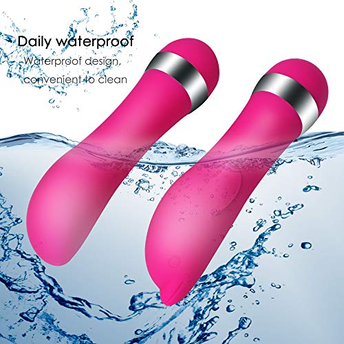 NOPNOG Multispeed vibrerende stick voor vrouwen, bullet vibrator, G-spot massageapparaat, clitorisstimulator, ABS, werkt op batterijen, rozenrood (stijl 3) - Afbeelding 3