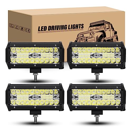 Phare de travail led rigidon contre le brouillard nocturne, projecteur etanche 4x4 et camion