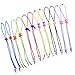 BCP Set of 12 Assorted Color Elastic 5/8 inch Glasses Arm Loops for Kids Children's Reading Eyewear Glasses Neck Retainers Eyeglass Glasses Sunglasses Spectacle Head Safety Strap Cord Rope Holder