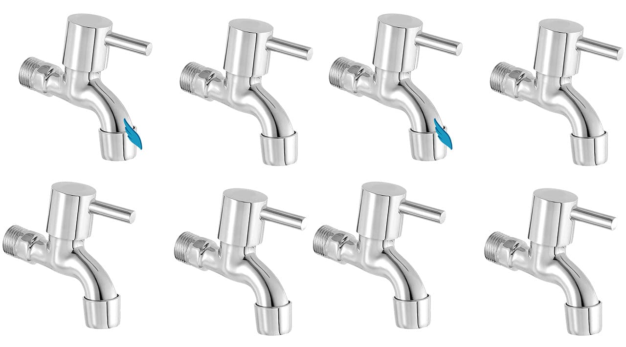 Supreme Bazaar Steel Bib Cock/Water Taps for Kitchen Bathroom Wash Basins - Pack of 8 (1/2", 15 mm) Type Steel Taps Faucet for Hot and Cold Water (B09BJYVV8G) Amazon Price History, Amazon Price Tracker
