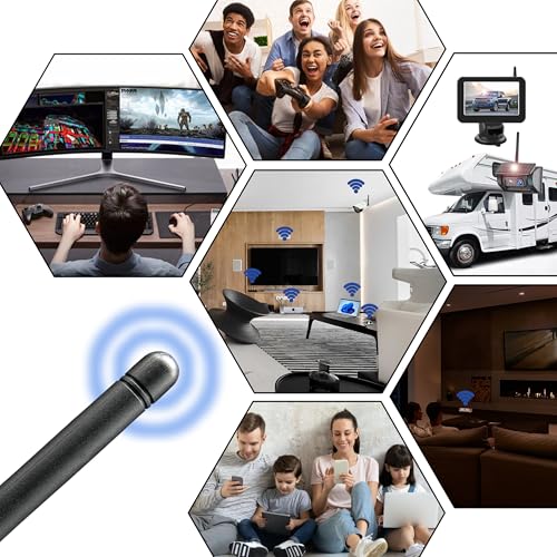 Image of WiFi Antenna PC Bluetooth Antenna, WiFi 6 Dual Band 2.4Ghz 5Ghz 5.8Ghz 3dBi with RP-SMA Male (with No Pin) for Gaming Motherboard, RV Camera, Mini PCIE M.2 Wireless Card, Router - 4 Pack