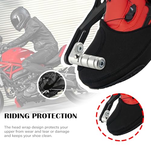 Image of Bike Gear Shifting Protector, Shoe Protector for Bike Gear, Gear Shifter Shoe Protector Rider Bike, Motorcycle Shoe Guard for Daily Commuting and Long-Distance Riding, Black Color Single Piece